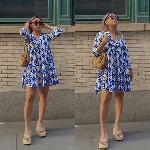 ZARA Printed Short Dress